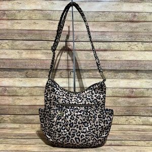Travelon Leapard Print Shoulder Bag